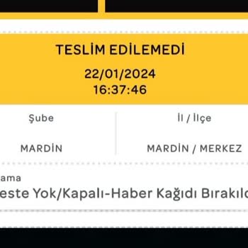 PTT Kargo Teslimat Sorunu Ve İletişimdeki Aksaklıklar