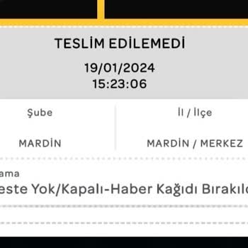 PTT Kargo Teslimat Sorunu Ve İletişimdeki Aksaklıklar