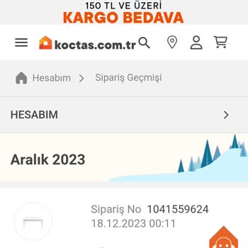 Koçtaş 1,5 Aydır Teslim Edilmeyen Ürün