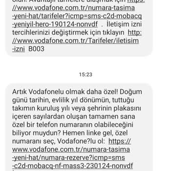 Vodafone SMS İle Reklam