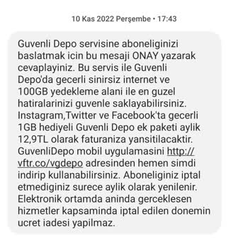 Vodafone SMS İle Reklam
