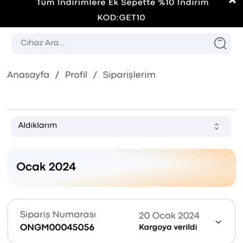 Getmobil Sipariş Durumu Hakkında Bilgilendirme Eksikliği