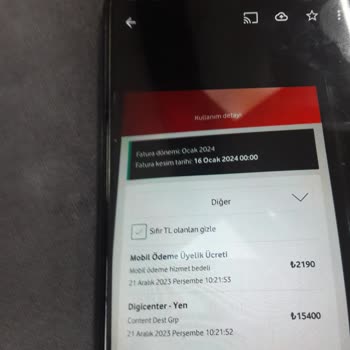 Vodafone Content Dest Grp. Tarafından İstenen Ücret