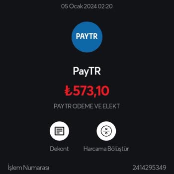 Martı Papara Hesabımdan 573 TL Çekti