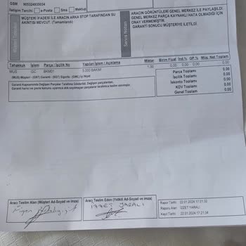 Chery C**** O**** 5 Arka Stop Su Alması