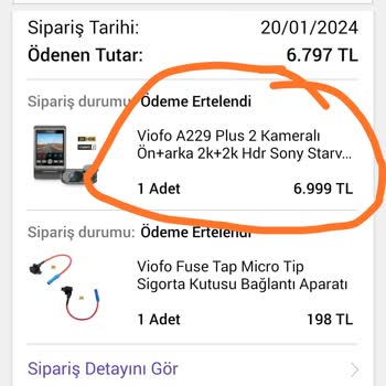 N11 Üzerinden Teknostore Mağazasından Aldığım Viofo Araç Kamerası