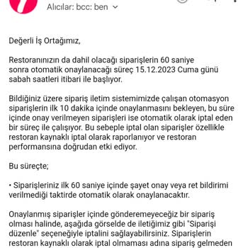 Yemeksepeti Haksız Restoran Kapatma Cezası