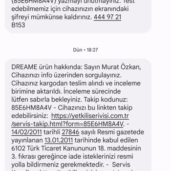 Smart Fix Dream D9 Servis Şikayeti