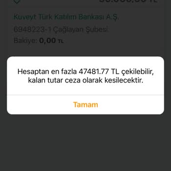 Kuveyt Türk Katılım Hesabı Ceza