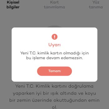 Tosla "Yeni Kimlik Kartınız Yok" Hatası