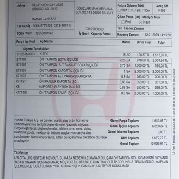 Sompo Sigorta Değer Kaybı Olumsuz Sonuçlanması