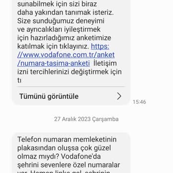 Vodafone Sürekli SMS Atıyor