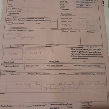 PHILIPS TV 65 TV Arızalı