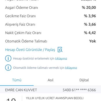 Yapı Kredi Bankası Yıllık Üyelik Ücreti Avanspuan