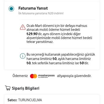 Vodafone Mobil Ödeme Yapamıyorum