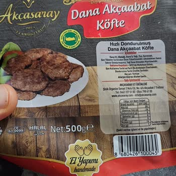 A101 Akçasaray Gurme Köfte Kelle Eti