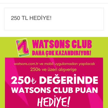 Watsons Kampanya Linkleri Geçersiz