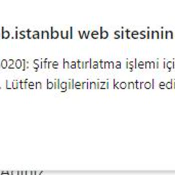 İBB - İstanbul Büyükşehir Belediyesi Girişte [E6020] Hatası Veriyor
