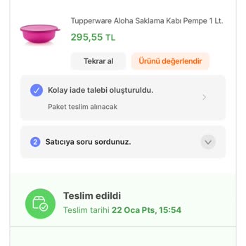 Hepsiburada'dan 1 litre olarak sipariş verdiğim ürün 450 ml geldi.