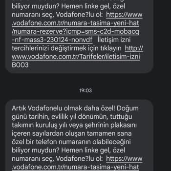 Vodafone 4 Saatte Gelen 8 Reklam Mesajı