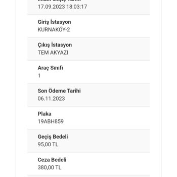 Kuzey Marmara Otoyolu İhlali Geçişim Olmadığı Halde Tarafıma Ceza Ve İcra Takibi Geliyor