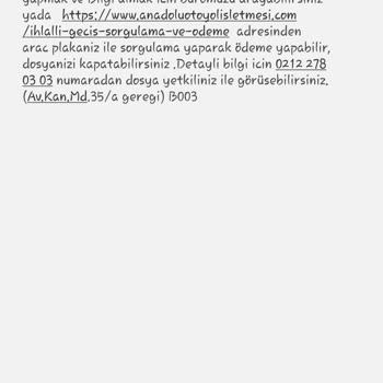 Kuzey Marmara Otoyolu İhlali Geçişim Olmadığı Halde Tarafıma Ceza Ve İcra Takibi Geliyor