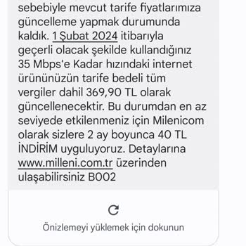 Millenicom Fatura Bedeli Artırıyor Sürekli