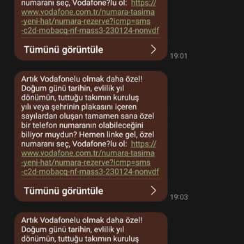 Kullanıcısı Olmadığım Vodafone'den Sürekli Mesaj Geliyor!