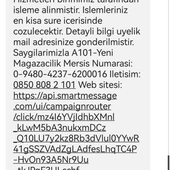 A101 İade Tutarı Yansıtılmadı