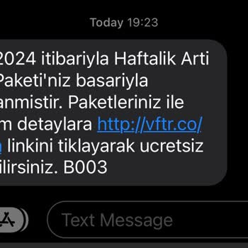 Vodafone İnternetim Olmasına Rağmen Tarife Aşım Paketinin Hattıma Tanımlanması