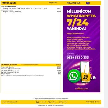 Millenicom İnternet Ve Bağlantı Sorunu