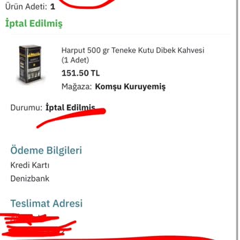 Komşu Kuruyemiş İsimli Firma Tarafından Oyalandım.