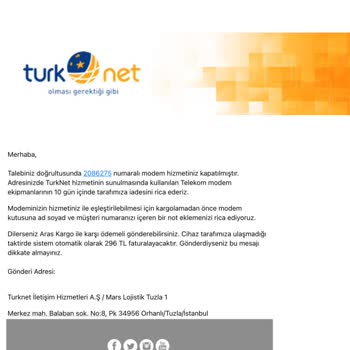 TurkNet Personel Hatası Yüzünden Mağduriyet Durumu