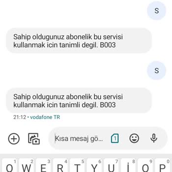 Vodafone Yanımda Giriş Sorunu