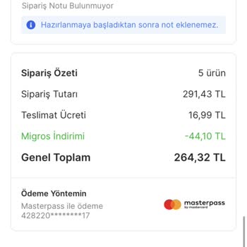 Migros Teslimat Saatine Uyulmaması