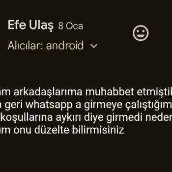 WhatsApp'tan Ban Yediğim İçin Yazdım