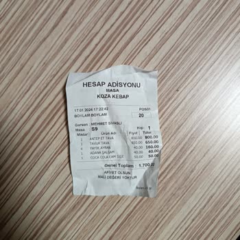 Koza Kebap Mekanda Servis Hayal Kırıklığı