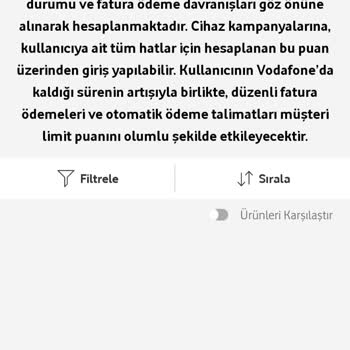 Vodafone Faturaya Ek Cihaz Alamıyorum