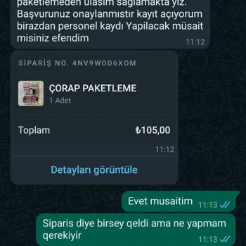 Evde Ekişi Paketleme Bilgilerim Alındı!
