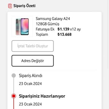 Vodafone Teslimat Hayal Kırıklığı