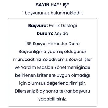 İBB - İstanbul Büyükşehir Belediyesi Evlilik Desteği Başvurum Askıda Kaldı