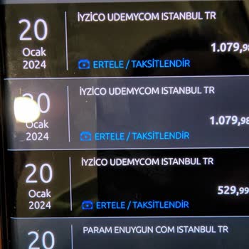 Udemy İznim Olmadan Ödeme Çekildi