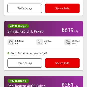Vodafone Yeni Tarife Seçenekleri Çok Az