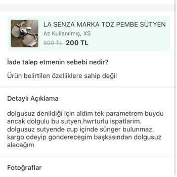 Dolap Uygulaması İç Çamaşırı Satışı Haksız İade Kabulü!