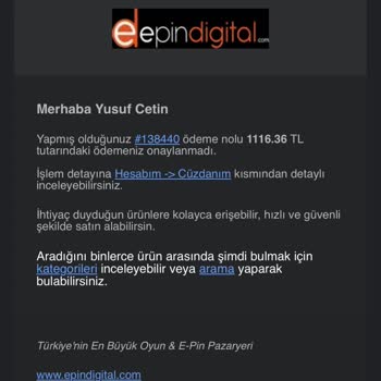 Epindigital.com Para Çekildiği Halde Onaylanmadı