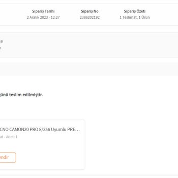 Trendyol Çevrimiçi Alışveriş Sitesinden Satın Alınan Telefona Ait Fatura Sorunu