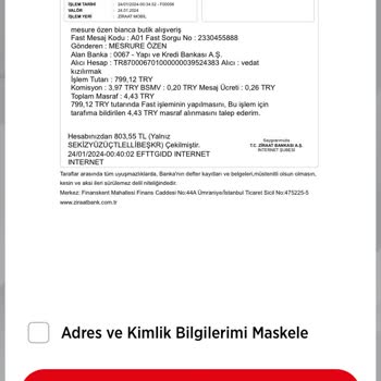 Bianca Butik - Vanilin Design Ücret Ödendi, Ürün Gelmedi!