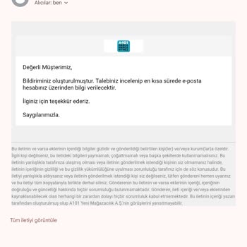 A101 Tescil Evraklarını Yollamıyor