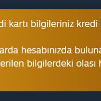 İninal Kartımla Steam'den Oyun Alamıyorum Bilgiler Hatalı Uyarısı