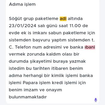 Evde Paketleme Türkiye Adıma İşlem Yapılmış Olursa Diye Şikayet